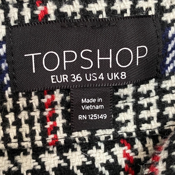 Topshop Plaid Miniskirt US size 4 - Picture 3 of 4